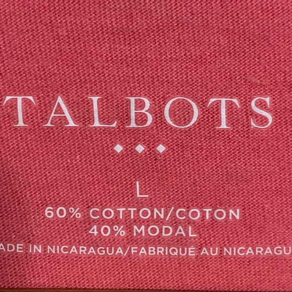 Talbots Peach Short Sleeved Tee L - Picture 2 of 4